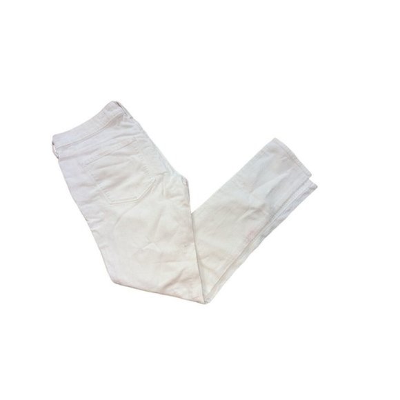 H&M Women's White Adjustable Waist Skinny Leg Denim Jeans Size 31 - Picture 2 of 4